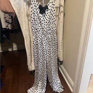 Kate Spade White and Black Polka Dot Jumpsuit